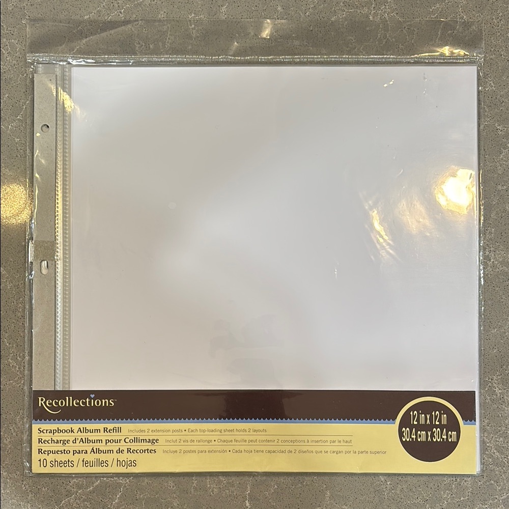 Recollections 12x12 Scrapbook Album Refill - White
